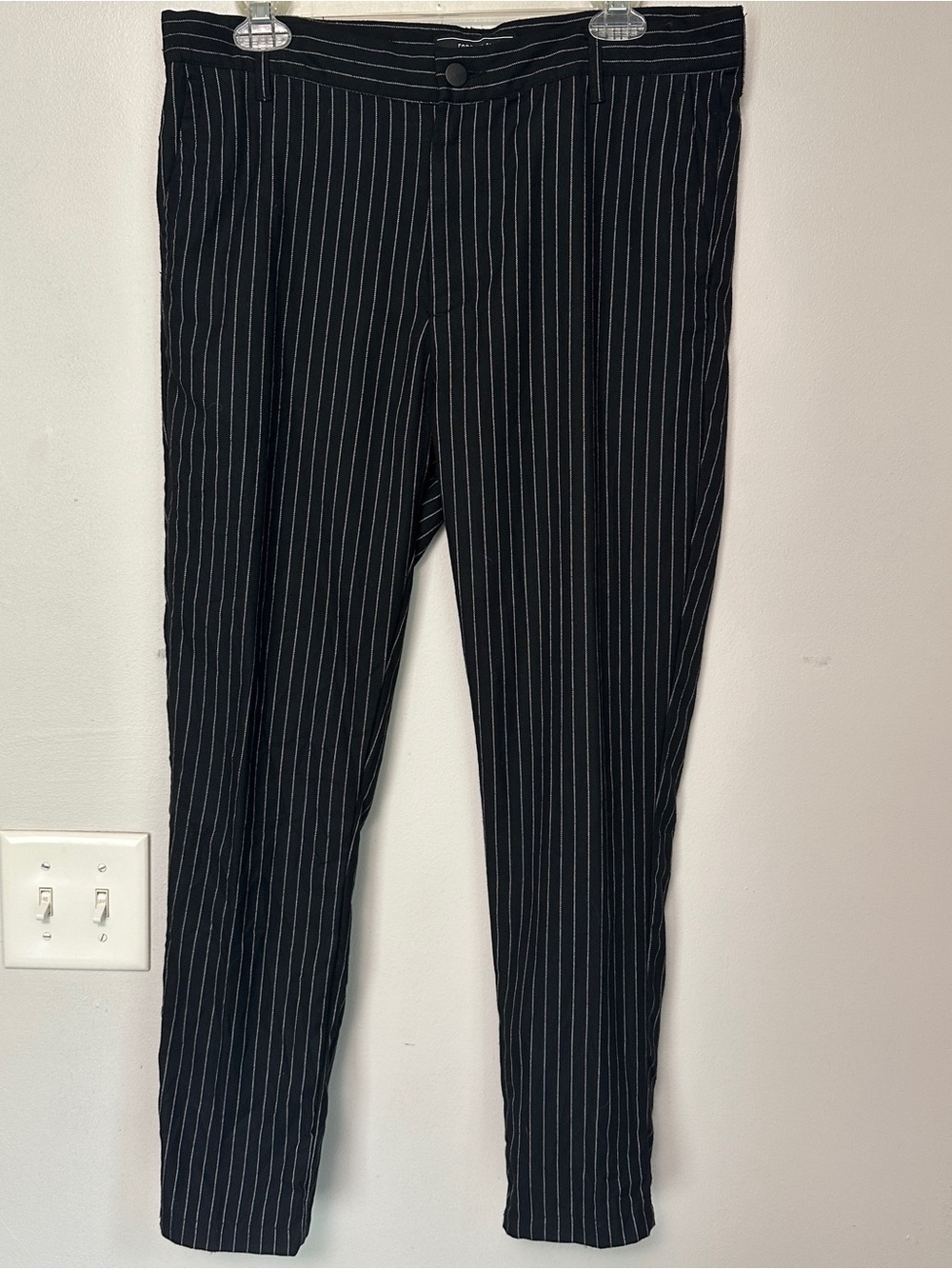 Forever 21 Black Pinstripe Dress Pants